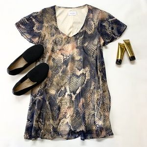 Adrienne Snake Print Dress